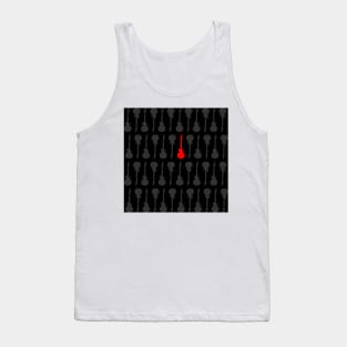 Guitar Pattern 2 Red Black Tank Top